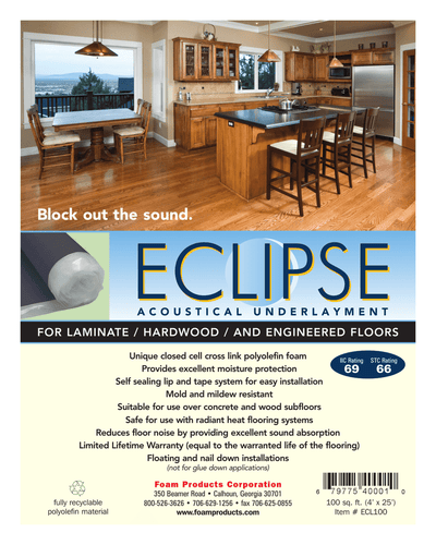 ECLIPSE PAD GREENGARD HP ACOUSTICAL PREMIUM UNDERLAYMENT - 100 SQFT ROLL