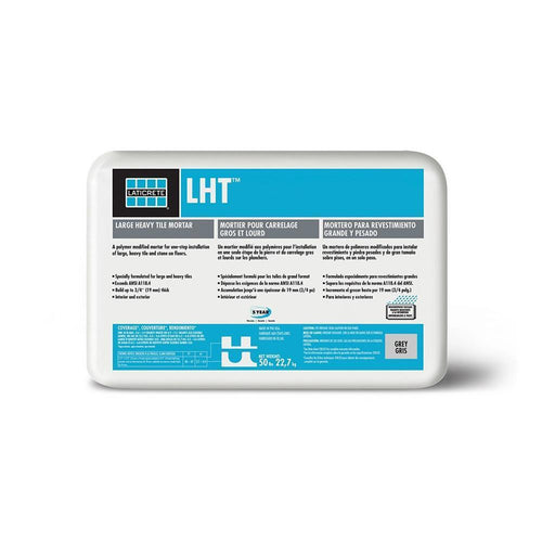 LATICRETE LHT THINSET - ZLC0230-0050-22 LHT WHITE 50LB - 56 BAGS PER PALLET1/4 X 1/4 = 80SF1/4 x 3/8 = 53SF1/2 X 1/2  = 40SF3/4 X 3/4 = 26SF3/4 = 20-25SF