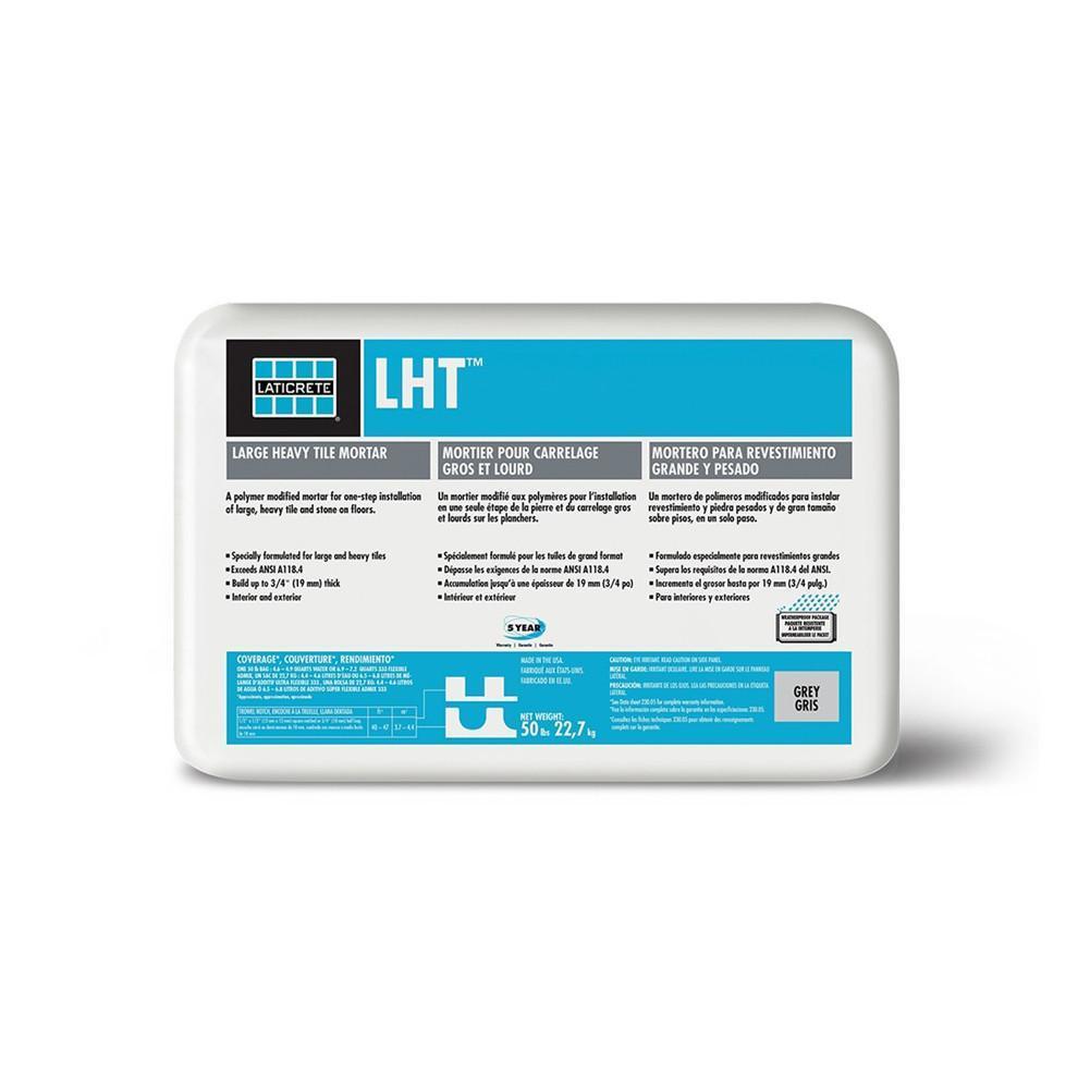 LATICRETE LHT THINSET - ZLC0230-0050-22 LHT WHITE 50LB - 56 BAGS PER PALLET1/4 X 1/4 = 80SF1/4 x 3/8 = 53SF1/2 X 1/2  = 40SF3/4 X 3/4 = 26SF3/4 = 20-25SF