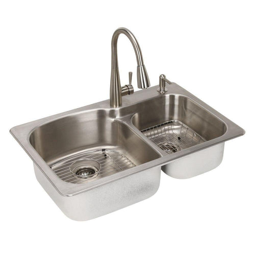 STAINLESS STEEL DOUBLE SINK SS REF: 3160 THICKNESS 1,2MM. 32