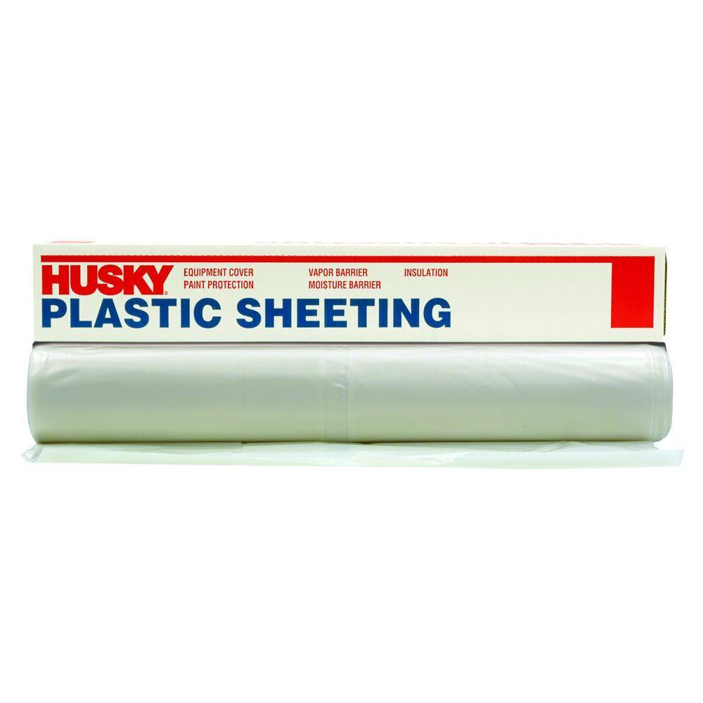 HUSKY CLEAR PLASTIC - 6 MIL |POA05184/EA  |
 20' X 100'