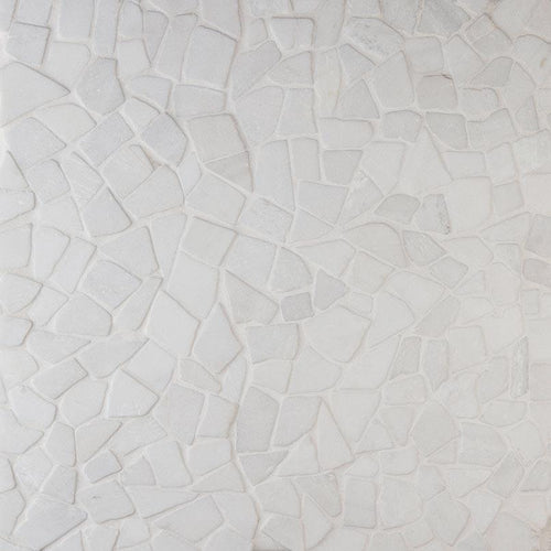 WHITE FLAT PEBBLES MESHED 16X16 SMOT-PEB-FLTWHT 1.78 SF/PC 12.44 SF/BOX 7 PC/BOX   ****SOLD BY THE PIECE****