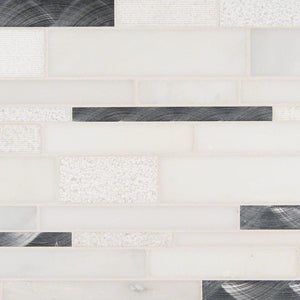 MODERNO BLANCO INTERLOCKING 8MM SMOT-SMTIL-MODBLA8MM  1.5 SF/PC |15 SF/BOX 10 PC/BOX   ****SOLD BY THE PIECE****   ****SOLD BY THE PIECE****